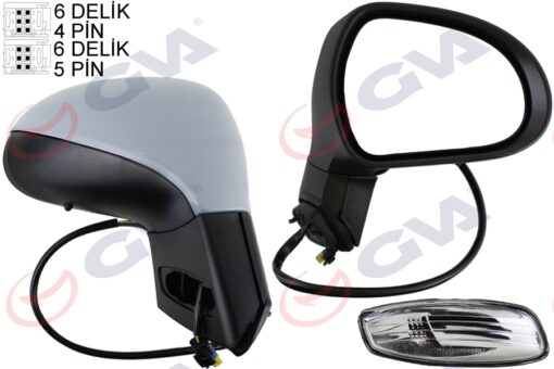 Dış Dikiz Aynası Sağ 207 06 Elektrikli Isıtmalı Sinyalli Sensörlü Astarlı Konveks Vm-6207ehpsr - 8149.ZH-8153AV