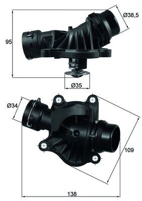 Termostat Bmw M47 M57 E90 E87 E46 E91 E92 E93 E60 E61 E64 E65 E83 E70 - 11517805811
