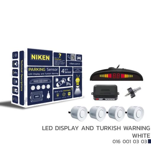 Park Sensörü Led Ekran Ve Turkce Uyarı Beyaz 22mm