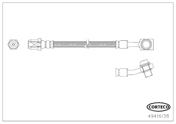 Fren Hortumu Arka Mercedes W205 S205 C205 A205 W213 C238 C253 C257 N290 - A0014204548