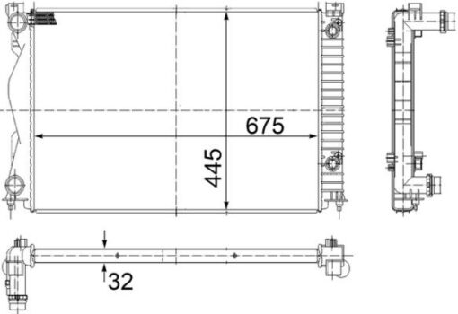 Radyatör Audı A6 2.0tfsı-2.0tdı 05-11 Otomatik 675x445x32 - 4F0121251R-4F0121251AE