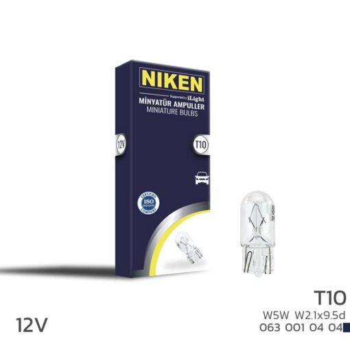 Nıken T10 Park Ampulu W5w W2.1x9.5d 12v 10lu