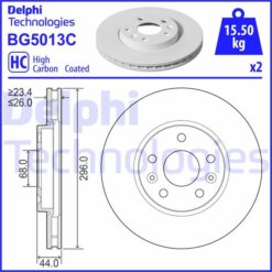 Ön Fren Diski Renault Megane Iv 15 Talısman 15 Dış Çap:296mm K:26mm Y:44mm 5 Delik - 402062000R