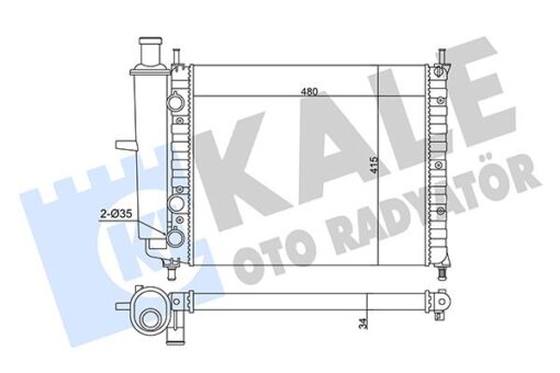 Fıat Bravo 182 Brava Marea 1.6 16v 95 04 Ac Mt Mekanik 480x415x34 Su Radyatörü - 46534995-K46534995