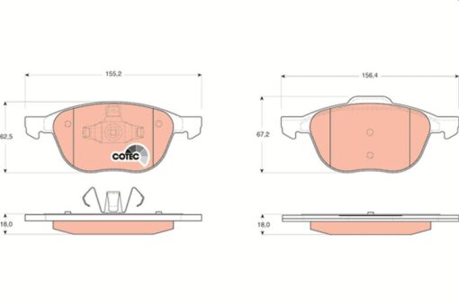 Ön Balata Focus 04 18 Cmax 07 19 Kuga I -ıı 08 14 Volvo V40 19 C30 06 12 S70 08 13s40 04 12 V50 04 12 Mazda 3 03 09 5 05 09 - AV6J2K021AA-3M512K021AB-30742030