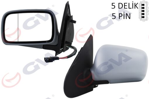 Dış Dikiz Aynası Sol Polo 94 Elektrikli Isıtmalı Konveks 5 Fiş Vm-184l - 6N1857507AGRU