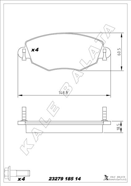 On Fren Balatası Mondeo Iıı 00 07 Jaguar X Type 04 09 - ME1S7J2K021AC-1S712K021AC-CS217129