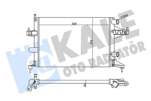 Radyatör Brazıng Corsa C-combo-tıgra 1.0-1.2-1.2 16v-1.4-1.4 16v Ac Klimasız Mek 539x378x24 1300236-9201955-25555161-24445162 - 95513834-1300334-1300250-93173379
