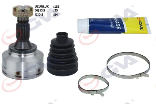 Aks Kafası Dış Ön Partner/c4 1.6 Hdı 09- 307 00-07 1.4/1.6 Hdi 25x34x58 134.5mm - 3272.8W-3272.1X-3273.AC