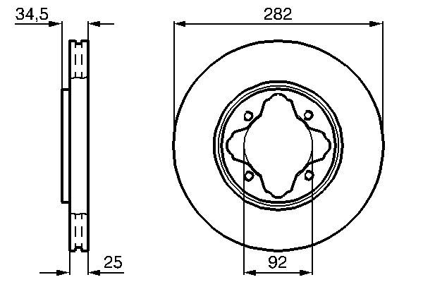 Ön Fren Aynası Rover 600 618 96-99 620i Si Ti 93-99 / Honda Accord Euro 2.0l F20z1 Ce8 Kasa 96-98 15 Jant - 45251SM4G01-45251SN7E50-GBD90837