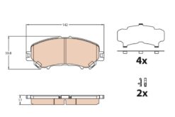 Ön Balata Renault Kadjar 15 Nıssan Xtraıl14 Nıssan Qashqaı 1.2 Dıg-t Nıssan Qashqaı Iı Suv J11. J11 1.2 Dıg-t - D10604CA0A