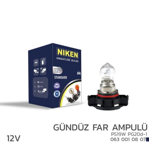 Nıken 12v Ps19w Gündüz Far Ampulü Pg20d-1 10lu - UNIVERSAL