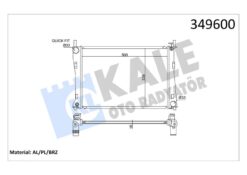 Motor Su Radyatoru Fıesta V Fusıon 01 08 1.25 1.4 16v 1.6 16v Mazda Iı 1.4 16v 1.6 16v 02 Olcu 500 358 16 - 4S6H8005DA-1141490-1214785-1222562