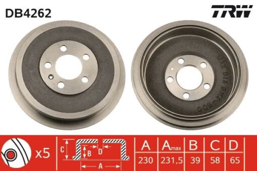 Fren Kampanası Arka Roomster 1.2 Tdı-1.4-1.4 Tdı-1.6-1.9 Tdı 06 Octavia 1.4-1.6-1.9 Tdı 96-10 - 1J0609617B