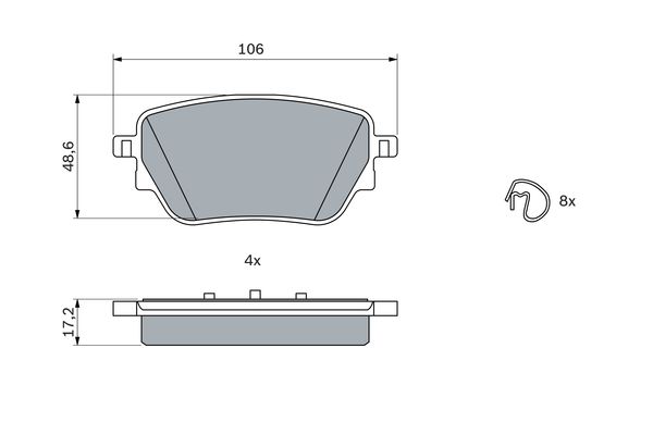 Fren Balatası Arka Mercedes W177 V177 W247 C118 X118 H247 X247 - A0004207500