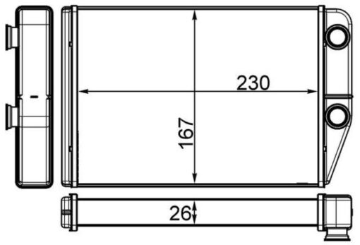 Kalorifer Radyatörü Peugeot Boxer Iıı Cıtroen Jumper Fıat Ducato Iıı 06 230x163x26 - 6448.R0-77364073
