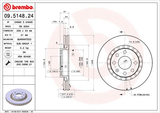 Ön Fren Aynası Astra F-vectra A-b-calıbra A-kadett E-ascona C-lanos 97 Cıelo 256x24x4dlxhavalı 90487402-93182282-93182304 - 569001-569008-569042-90295087