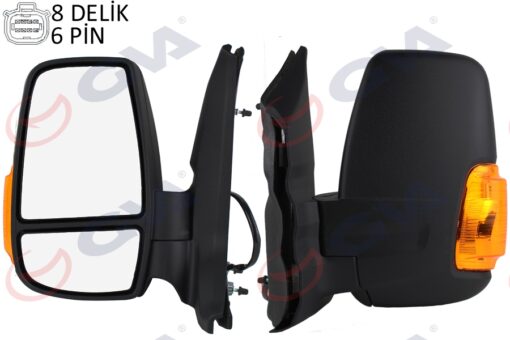Dış Dikiz Aynası Sol Transıt V363 14 Kısa Kol -katlanmaz E Lektrikli Isıtmalı Sarı Sinyalli Desenli Konveks 6 Fiş Vm-6329nehl - BK3117683NF5JA6-1911152-1932575