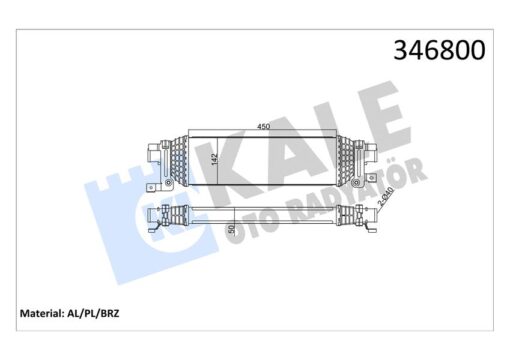 Turbo Radyatoru Intercooler Fusıon 1.6tdcı 90ps 02 Mazda 2 03 1.4 De 450 142 50 - 5S6H9L440AE-5S6H9L440AC