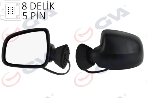 Dış Dikiz Aynası Sol Logan Sw-mcv 08 Elektrikli Isıtmalı Konveks 5 Fiş Vm-6801ehl - 6001549678-963027472R