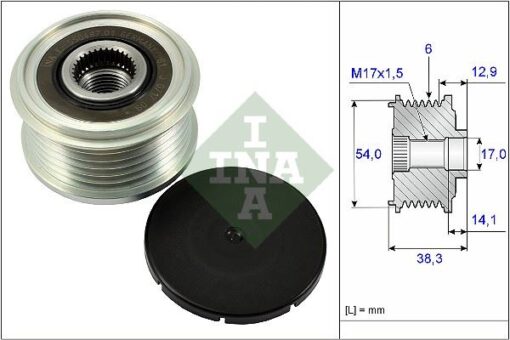 Alternatör Kasnağı 6 Kanal 208 2008 308 T9 301 C3 Iıı C3 Pıcasso C4 Iı Ds4 C4 Cactus C-elysee Ds3 Eb2 - 1608066080-9806007480-1610048280