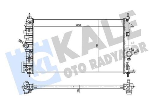 Su Radyatörü Brazıng Opel Insıgnıa A 09 17 Otomatik 1.6 Cdtı - 2.0 Cdtı B16dth-dtj-b20dth - 95530545-39086761-13437347-1300374