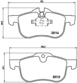 Ön Balata Rover 75 1.8-2.0 Gdt-v6-2.5 V6 Mg Zt 160-190 02-05 - GBP90342AF-SFP100511-WVA23112