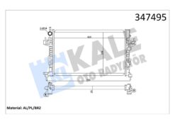 Su Radyatörü Opel Corsa C-combo-tıgra 1.3 1.7 Cdtı 03 Mt Ac Brazıng 600x348x26 13100381-24466780-93177424-93177593 - 1300259-1300261-1310381
