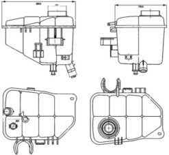 Radyator Yedek Su Deposu Mercedes W203 Cl203 S203 C209 A209 - A2035000049