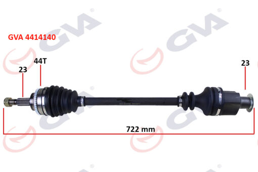 Komple Aks Sağ Clıo 2-kangoo 2 1.5 Dcı 02 Abs Li 724mm 44diş Kalın Freze - 8200626032-8200236116