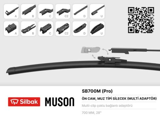 Silecek Süpürgesi Muz Tipi Grafitli 700mm 6 Aparatlı Transıt V184-v347-v348 01 14 - YC1XS17528AA-YC1XS17528BA-T123666