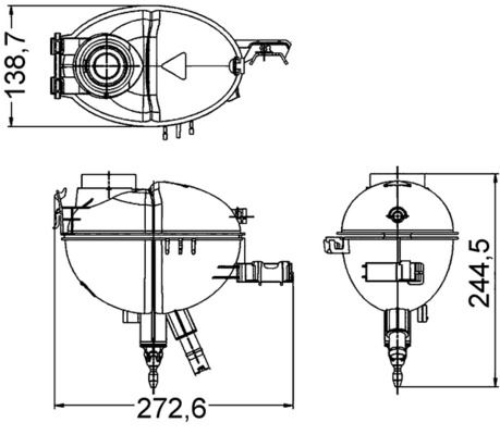 Radyator Yedek Su Deposu Mercedes W204 S204 C204 C218 X218 W212 S212 C207 A207 X204 - A2045000749