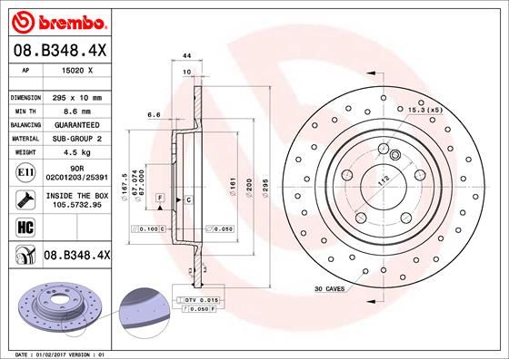 Fren Dıskı Arka Mercedes W176 W246 C117 X156 - A2464230112