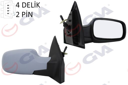 Dış Dikiz Aynası Sağ Clıo 06 Mekanik Isıtmalı Sensörlü Astarlı Konveks 2 Fiş Vm-6136psr - 7701061191