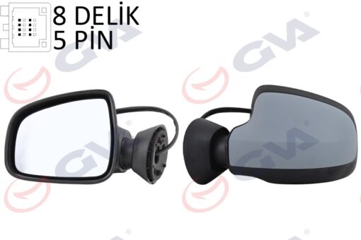 Dış Dikiz Aynası Sol Duster 11 Elektrikli Isıtmalı Astarlı Konveks 5 Fiş Vm-6802ehpl - 963029836R-963019836R