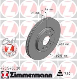 Ön Fren Diski Renault Megane Iv 15 Talısman 15 Dış Çap:296mm K:26mm Y:44mm 5 Delik - 402062000R