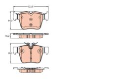 Fren Balatası Arka Mercedes W205 S205 C253 X253 - A0004205900