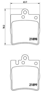 Fren Balatası Arka Mercedes W203 Cl203 C209 W210 R171 - A0054201920