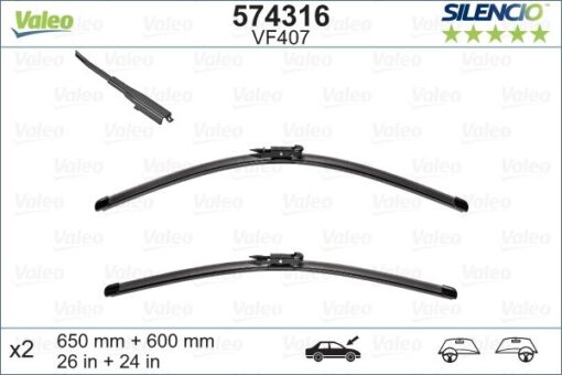 X Silecek Sılencıo 65 60 X2 Flatblade-muz Tipi Vm407 Mercedes Vaneo 02-05 119388 Bıyıklı - A1698200145-A4148200245