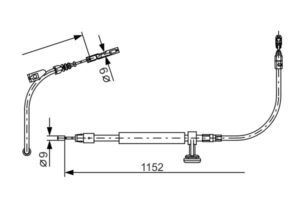 Fren Halatı Arka Mercedes W204 S204 C204 C207 - A2044201085