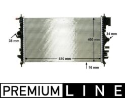Radyatör Insıgnıa-saab 9-5 1.6-1.8 08 Ac Mek 680x398x16 - 1300292-13241726