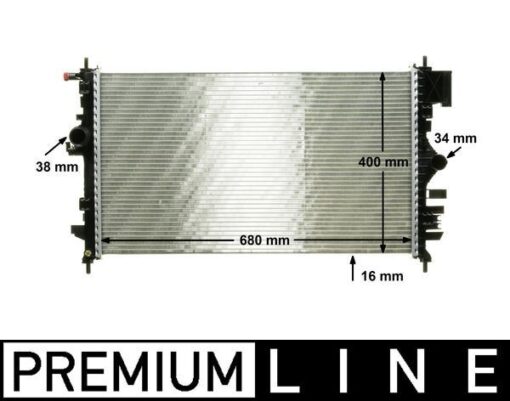 Radyatör Insıgnıa-saab 9-5 1.6-1.8 08 Ac Mek 680x398x16 - 1300292-13241726