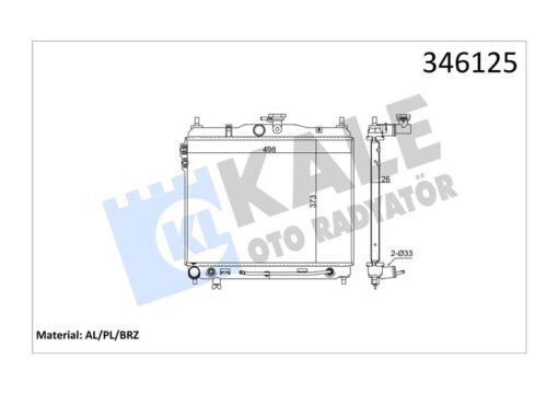 Radyatör Hyundaı Getz 1.6 02-05 370x490x26 Ac /- Otom Al/pl/brz - 253101C350-253101C356