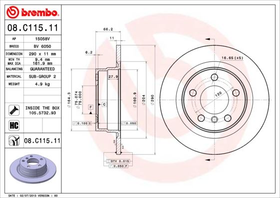 Fren Dıskı Arka Bmw F20 F21 F22 F23 - 34216792225