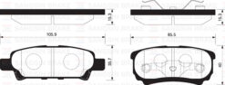 Arka Balata Outlander 2.0 4wd-2.4 4wd 03 Lancer Estate-wagon 03 Gdb3341-gdb4143 - MN116929-MR955068-WVA24014