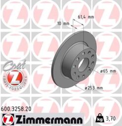 Fren Diski Arka Skoda Octavıa Iıı 12 20 253x10x61.4 - 5Q0615601C
