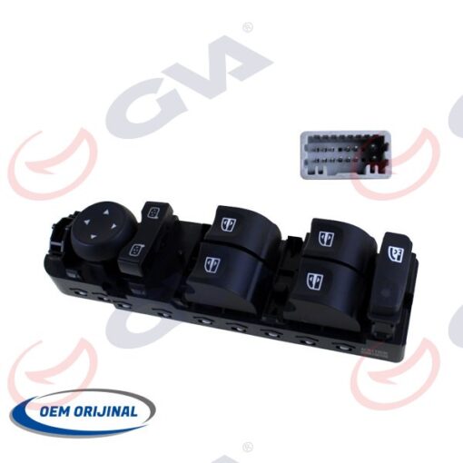 Ön Sol Cam Açma Düğmesi Ve Ayna Kumanda Paneli Renault Megane Iv 16 Talısman 16 - 254012952R-254010488R