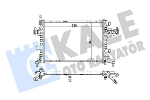Radyatör Corsa C-combo-tıgra 1.0-1.2-1.2 16v-1.4-1.4 16v Ac Klimasız Mek 538x348x23 1300236-9201955-25555161-24445162 - 95513834-1300334-1300250-93173379