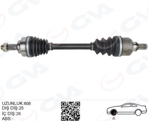 Komple Aks Sol On Psa 307 3a/c 1.6 A-t 00-07 - 9637378180-9660783380-3272.LT