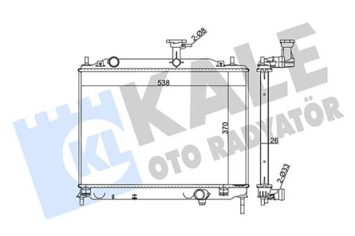 Radyatör Accent-era 1.5 Crdı Al/pl/brz Mek. 370x538x26 - 253101E300-253101E350-253101E301